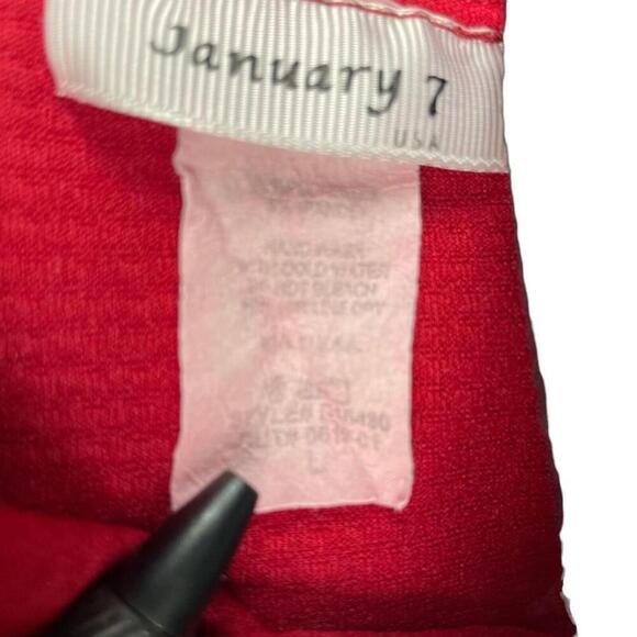 January 7 Dress Womens Large Red Sleeveless Cut Out Back Halter Neck Bodycon - Picture 5 of 7